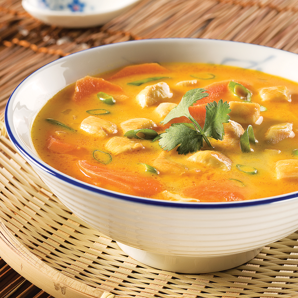 Recette Thailandaise : Soupe Thaïlandaise Au Poulet Et Coriandre