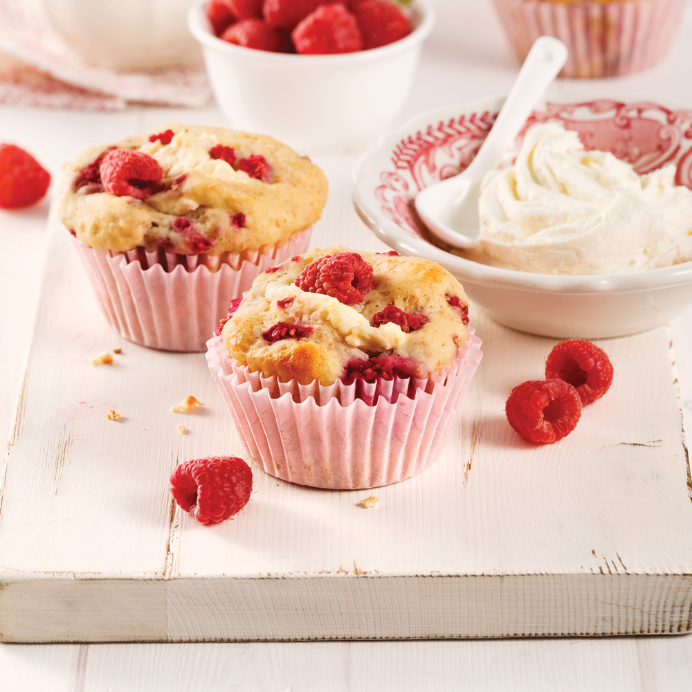 Muffins Aux Framboises Et Fromage La Cr Me Recettes Cuisine Et